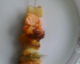 A picture of step 7 of Monkfish, Salmon and Shrimp Kebabs.