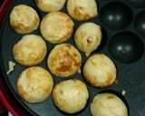 A picture of step 3 of Simple ham & cheese takoyaki.