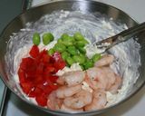 A picture of step 4 of Christmas Colored Stuffed Baguettes.