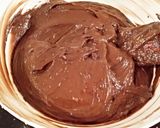 A picture of step 7 of Chocolate Individual Cheesecakes with a Salted Chocolate Caramel Glaze.
