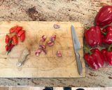 A picture of step 2 of Chilli Jam.