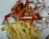 A picture of step 2 of Karai..pakoray.
