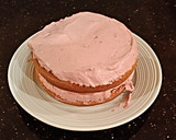 A picture of step 10 of Cherry Vanilla Layer Cake.