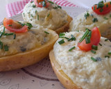 Foto del paso 4 de la receta: Patatas rellenas de queso azul y nueces -en microondas-