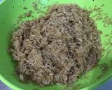 A picture of step 1 of Brown Basmati Rice with Capon Broth, Mozzarella Sauce, and Cilantro.
