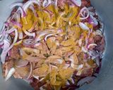 A picture of step 1 of Nigerian fried meat.