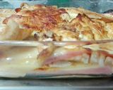 Foto del paso 4 de la receta: Pastel de pollo, jamón y queso al microondas