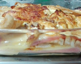 Foto del paso 4 de la receta: Pastel de pollo, jamón y queso al microondas