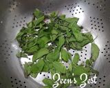 A picture of step 1 of Fresh Tulsi Leaves Tea.