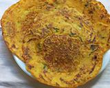 A picture of step 3 of Mixed veg pancakes/pudla in chickpeas flour.