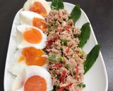 รูปขั้นตอนการทำที่ 1 ของ ลาบทูน่าข้างไข่เค็ม