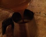 A picture of step 1 of A 'latte' the old fashioned way with smooth caramel sauce and hand made white chocolate chunks.
