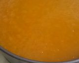 A picture of step 15 of Vanilla tutti fruity cake with Mango topping.