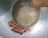 A picture of step 3 of Brinjal Curry in white gravy.