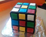 A picture of step 12 of Vickys Rubik's Cube Cake Decoration Idea.