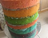 Foto langkah ke 6 dari resep Rainbow 🌈 🎂 cake.