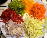 A picture of step 1 of Baked Veggie Spring Rolls with Indian Flavour - Fusion Style.