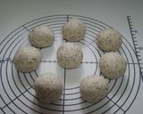 A picture of step 2 of Black Tea Bagels with Cranberry and Cream Cheese.