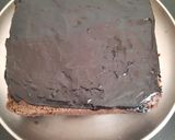 A picture of step 4 of Lamington chocolate cake.