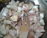 A picture of step 1 of Moes chicken and mushroom.