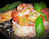 A picture of step 7 of Mike's Shrimp Bruschetta.
