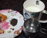 A picture of step 1 of Jaggery tea.