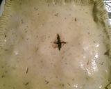 A picture of step 5 of Mandys steak and mushroom pie.