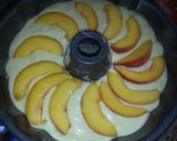 A picture of step 6 of Peaches and Cream Bundt Cake.