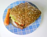 A picture of step 2 of Tomato and Cheese Sandwich with Pesto alla Genovese.
