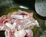 A picture of step 1 of Mutton karahi.