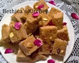 A picture of step 9 of Gulkand Sooji Halwa.