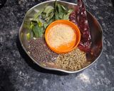 A picture of step 3 of Sambhar with idli.