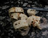 A picture of step 7 of Crunchi chapati stuff roll.