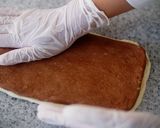 A picture of step 10 of Mini and Cute Cocoa Marble Bread | used two loaf pans.