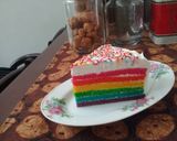 Foto langkah ke 12 dari resep Rainbow Cake Panggang - newbie friendly 🤑.