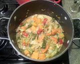 A picture of step 6 of Caribbean veggie curry.