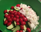 A picture of step 2 of Memaw's Cucumber, Onion And Tomato Salad.
