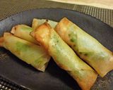 A picture of step 9 of Shrimp and Ground Chicken Spring Rolls.