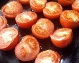 A picture of step 3 of Vickys Tomato & Onion Polenta Cake w Bean Salad, GF DF EF SF NF.