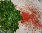 A picture of step 1 of Methi parantha.