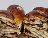 Pas rețetă Cozonac împletit cu nucă, cacao și rahat 15 fotografie