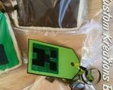 A picture of step 10 of Minecraft cookies with handmade treat tags.