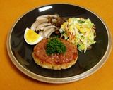 A picture of step 4 of Hanpen Burgers.