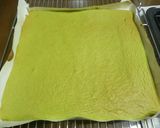 A picture of step 10 of Fluffy Green Tea Chiffon Swiss Roll with Adzuki Cream.