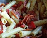 A picture of step 8 of Iz's Baked Ziti Something or Other.