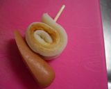 A picture of step 4 of Charaben Wiener Sausage and Chikuwa Snails.
