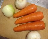 A picture of step 1 of Carrot and Turnip Soup.
