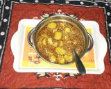 A picture of step 3 of Rasedaar Arbi /calocasia curry.