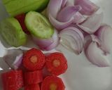 A picture of step 3 of Shakarkandi Chaat.