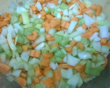 A picture of step 4 of Three Way Minced Beef with mirepoix..